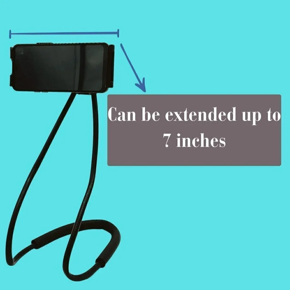 Universal Cell Phone Neck Phone Holder, Hands-Free‎ Flexible Durable, Black
